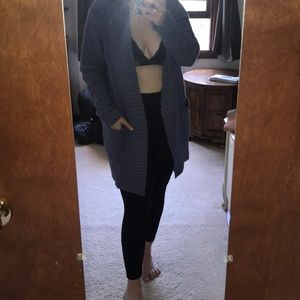 Plum knit cardigan
